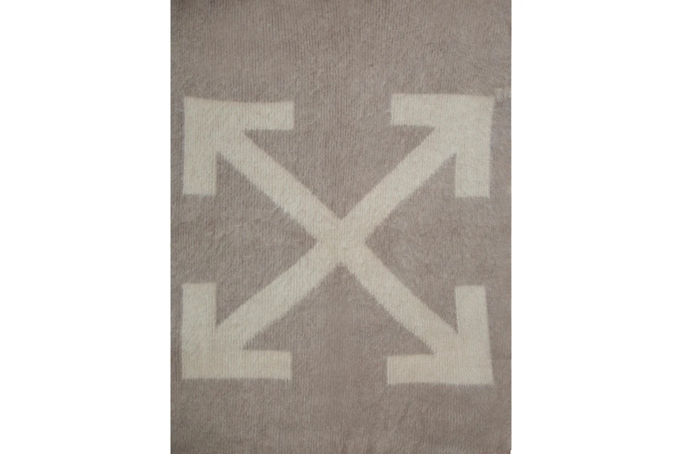 OFF-WHITE Logo Blanket Taupe/Beige