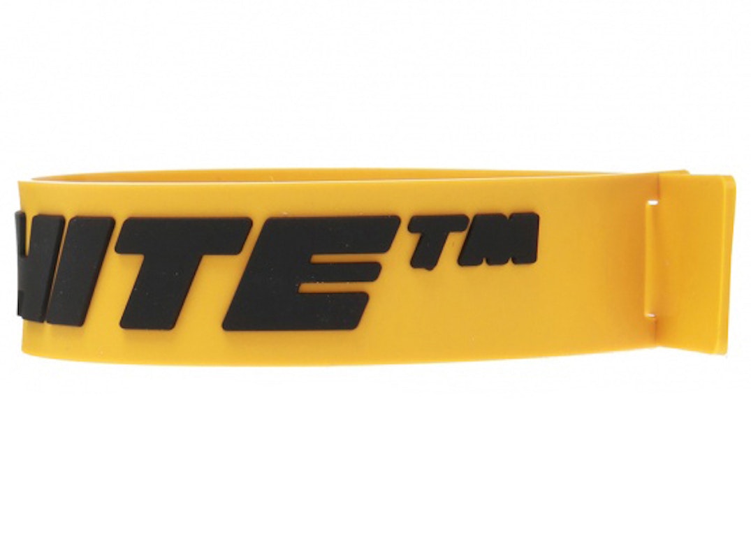 Pre-owned Off-white Logo Bracelet Yellow