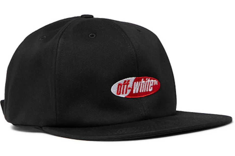 OFF-WHITE Logo Embroidered Baseball Hat Black