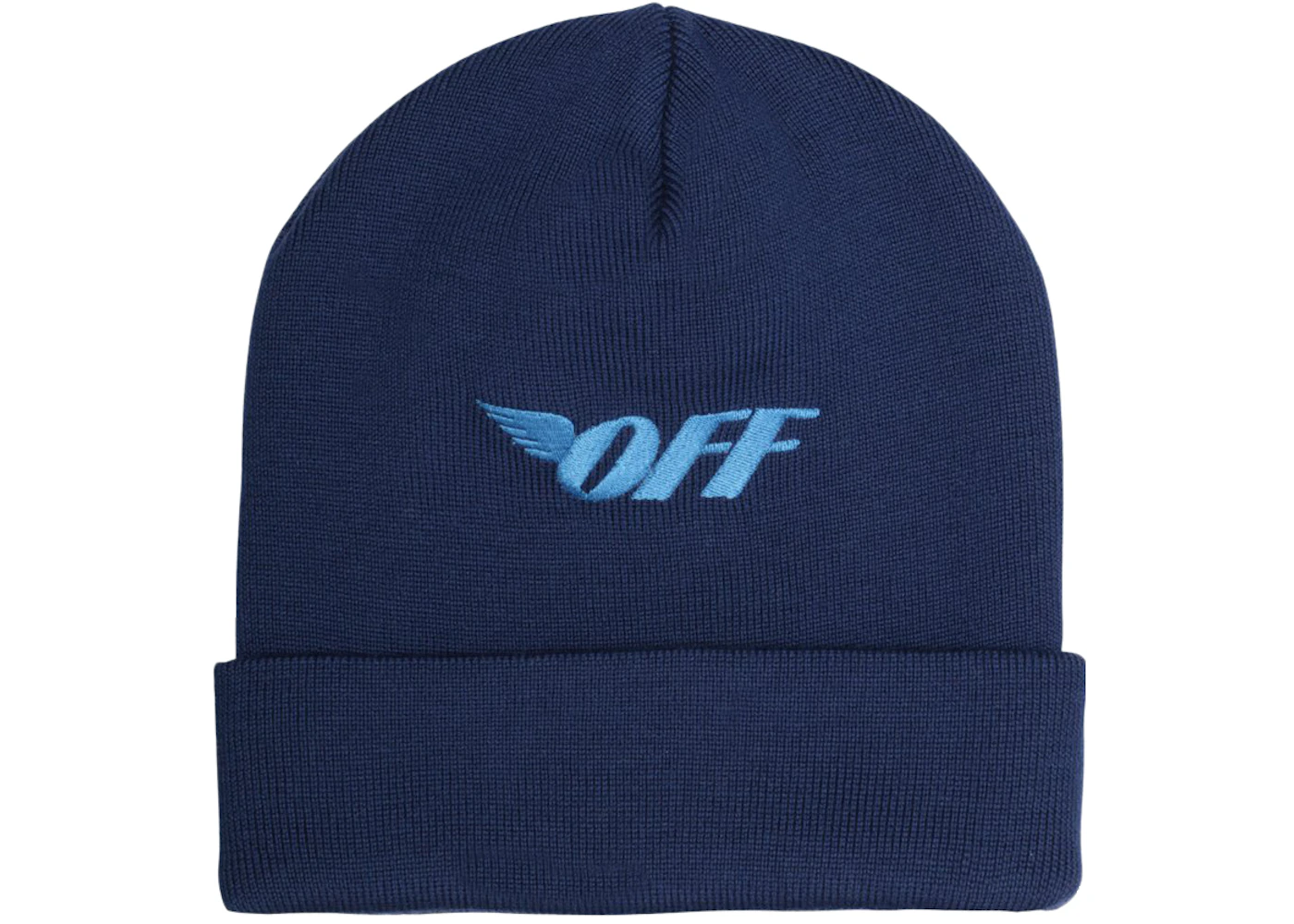 Blue off white beanie Clearance