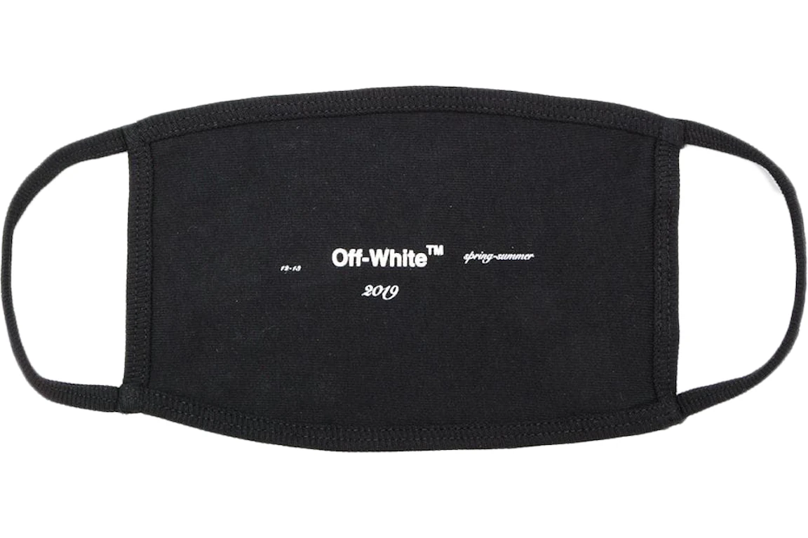 OFF-WHITE Logo Face Mask (SS19) Black/White - SS19 - US