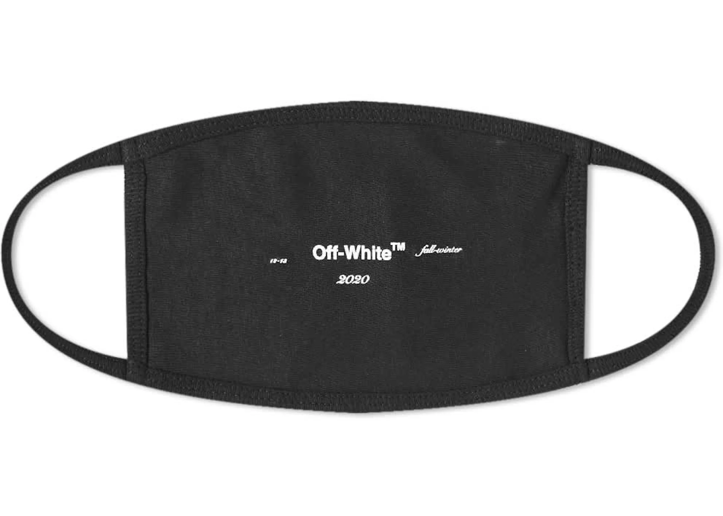 OFF-WHITE Logo Face Mask (FW20) Black/White - FW20 Men's - US