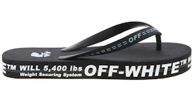 OFF-WHITE Logo Flip Flop Black White