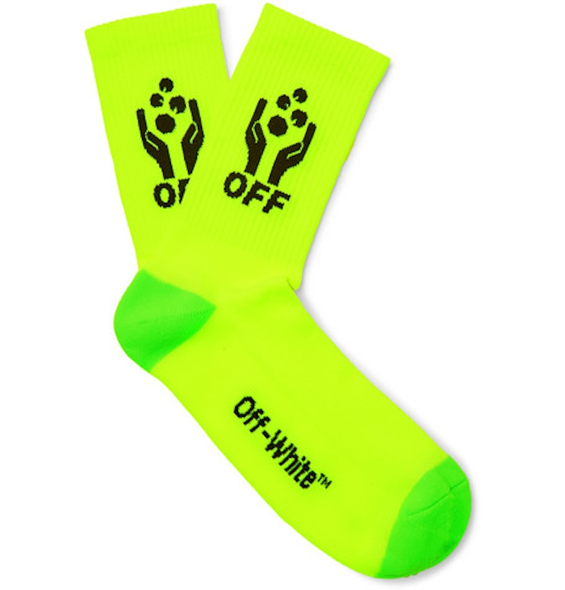 Off white hotsell socks green