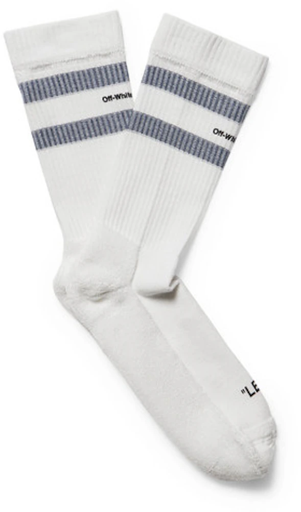 OFF-WHITE Logo Intarsia Stretch V1 Socks (SS19) White/Black Men's ...