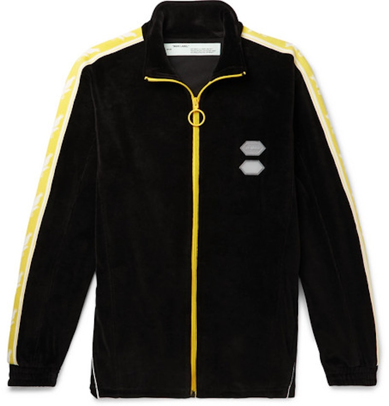 Velour track best sale jacket mens