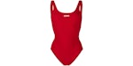 OFF-WHITE Logo One Piece Swimsuit Red/White