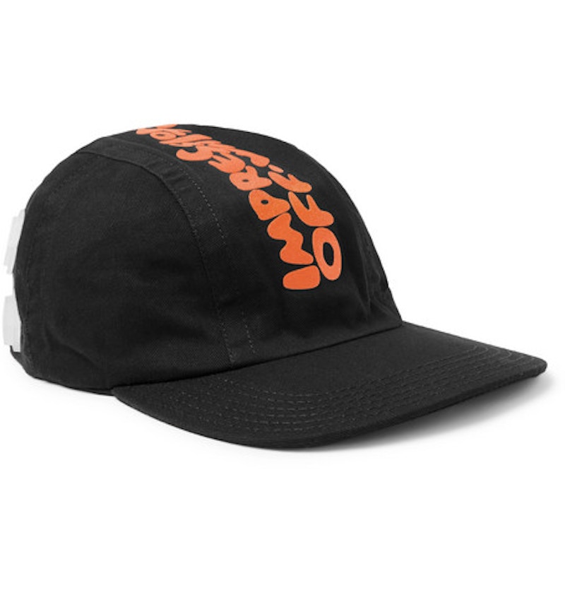 orange off white hat