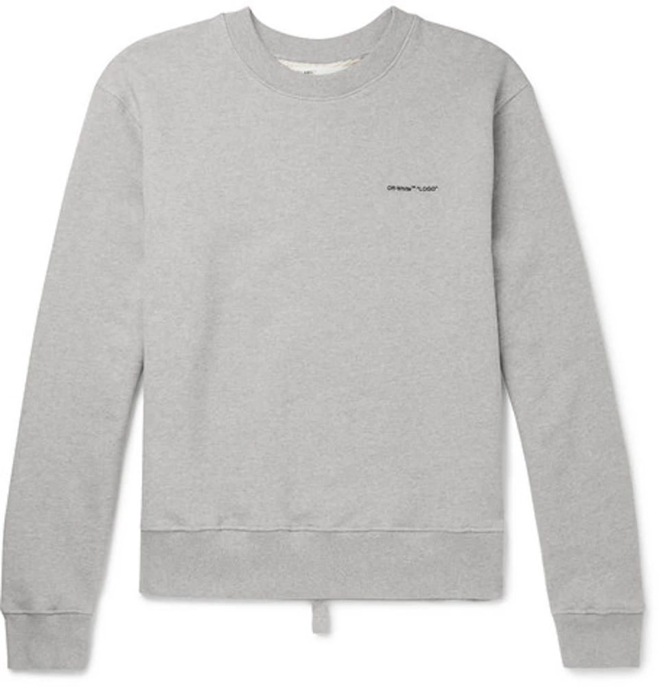 OFF-WHITE Logo Print Sweatshirt Grey/Black Men's - SS19 - US