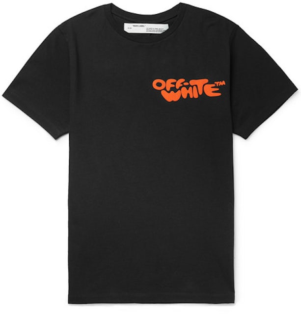 Men's Deluxe T-Shirt - Orange Off-White T-Shirt with black logo