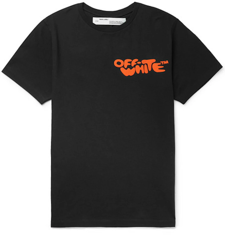 OFF-WHITE Logo Print Black/Orange Men's - US