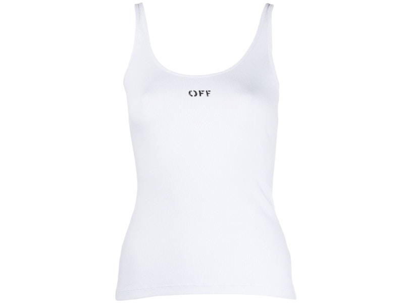 off white logo tank top