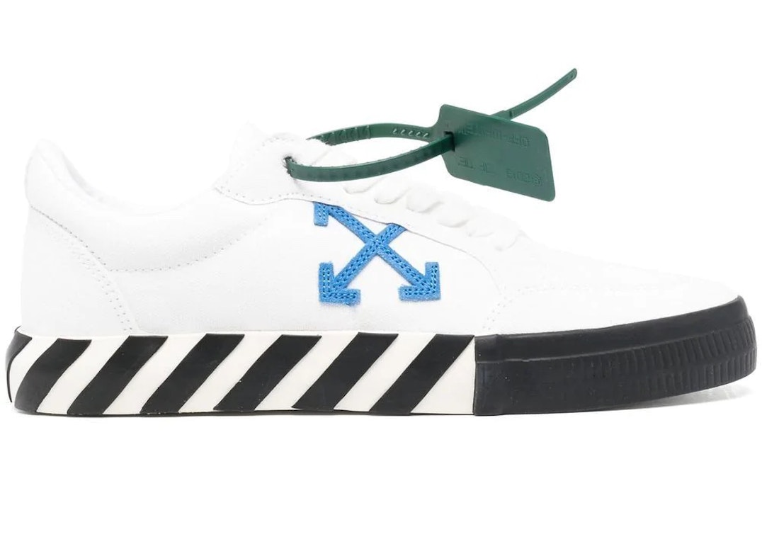 Pre-owned Off-white Low Vulcanized Canvas White Blue In White/blue