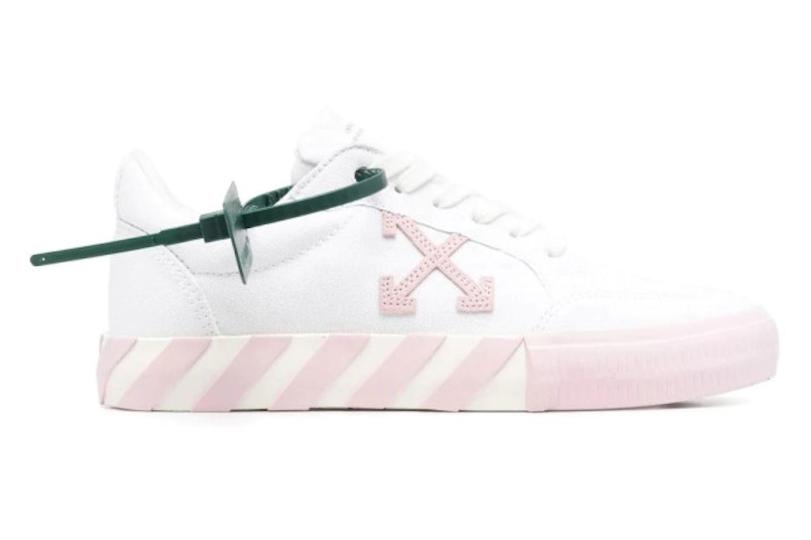 Pre-owned Off-white Low Vulcanized Canvas White Pink (women's) In White/pink