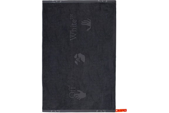 OFF-WHITE Man Swim Logo Shower Towel Grey