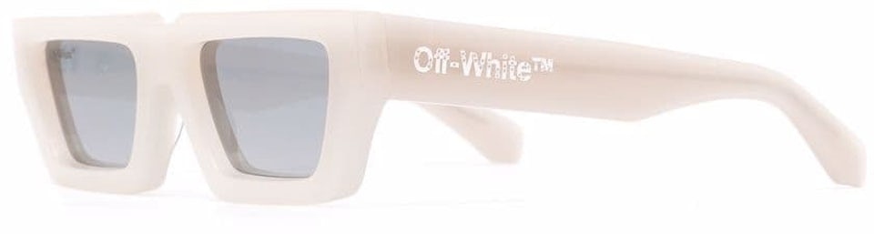 OFF-WHITE Manchester Rectangular Frame Sunglasses Beige/Silver/White  (OERI002Y21PLA0016172) Men's - FW21 - US