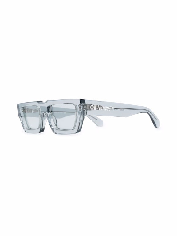 Pre-owned Off-white Manchester Rectangular Frame Sunglasses Grey/light Grey/white (oeri002y21pla0010905)