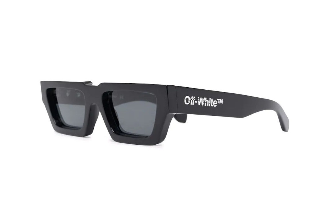 Pre-owned Off-white Manchester Sunglasses Black (oeri002c99pla0021007)