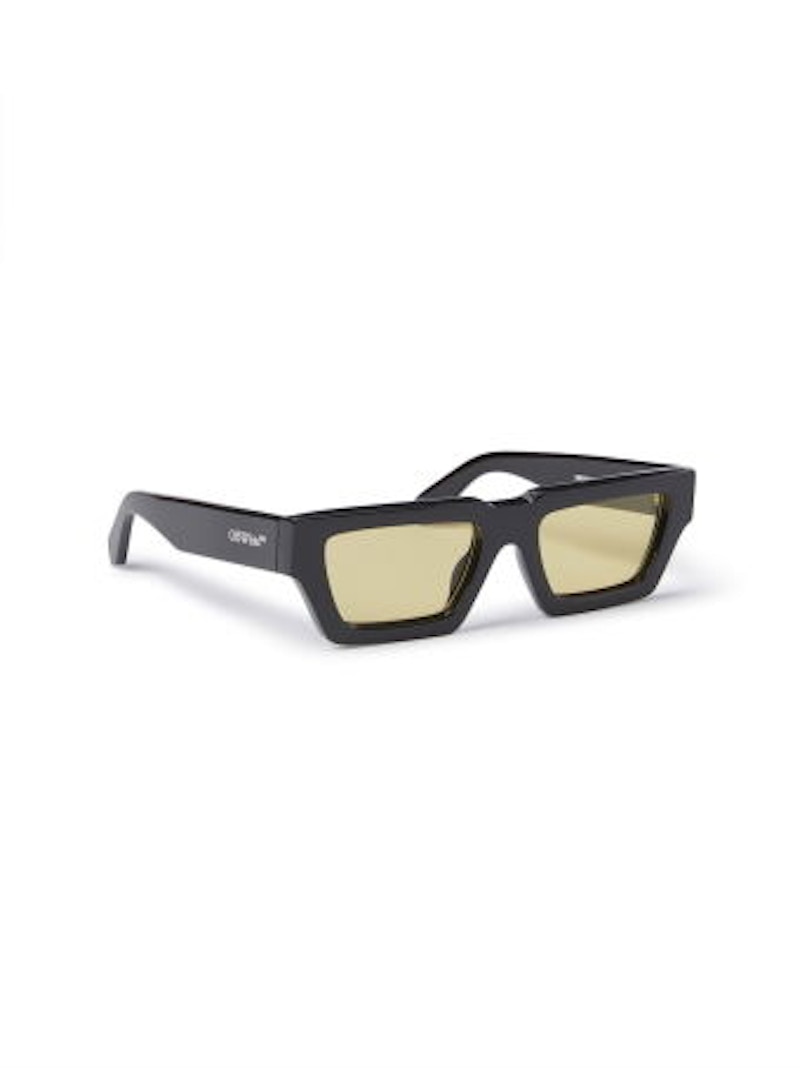 Pre-owned Off-white Offwhite Manchester Sunglasses/ (oeri129s24pla0011018fr) (oeri129s24pla0011018 In Black/yellow/yello