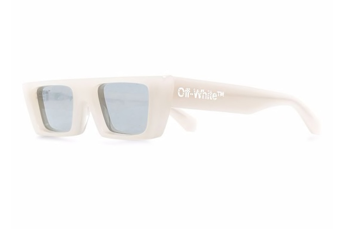 Pre-owned Off-white Marfa Rectangle Frame Sunglasses Beige