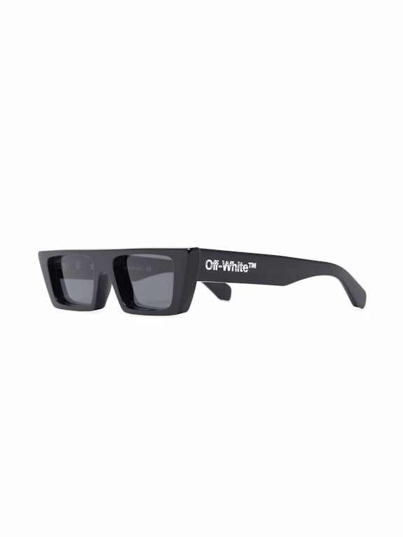 Pre-owned Off-white Marfa Rectangular Frame Sunglasses Black/dark Grey/white (oeri010y21pla0011007)