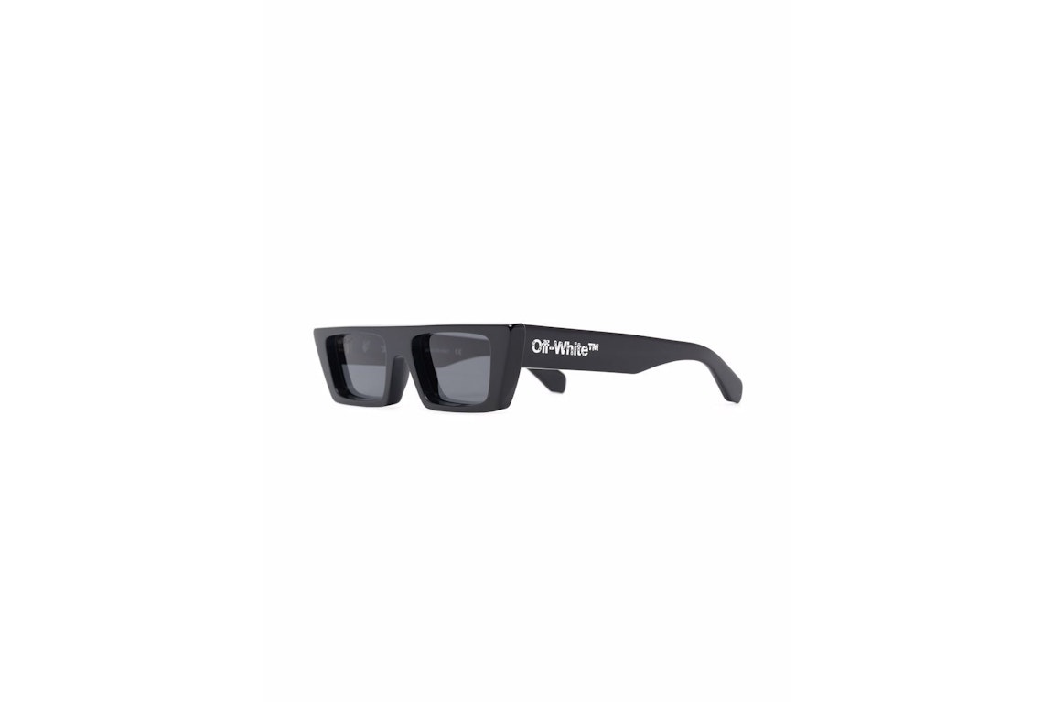Pre-owned Off-white Marfa Rectangular Frame Sunglasses Black/dark Grey/white (oeri010y21pla0011007)