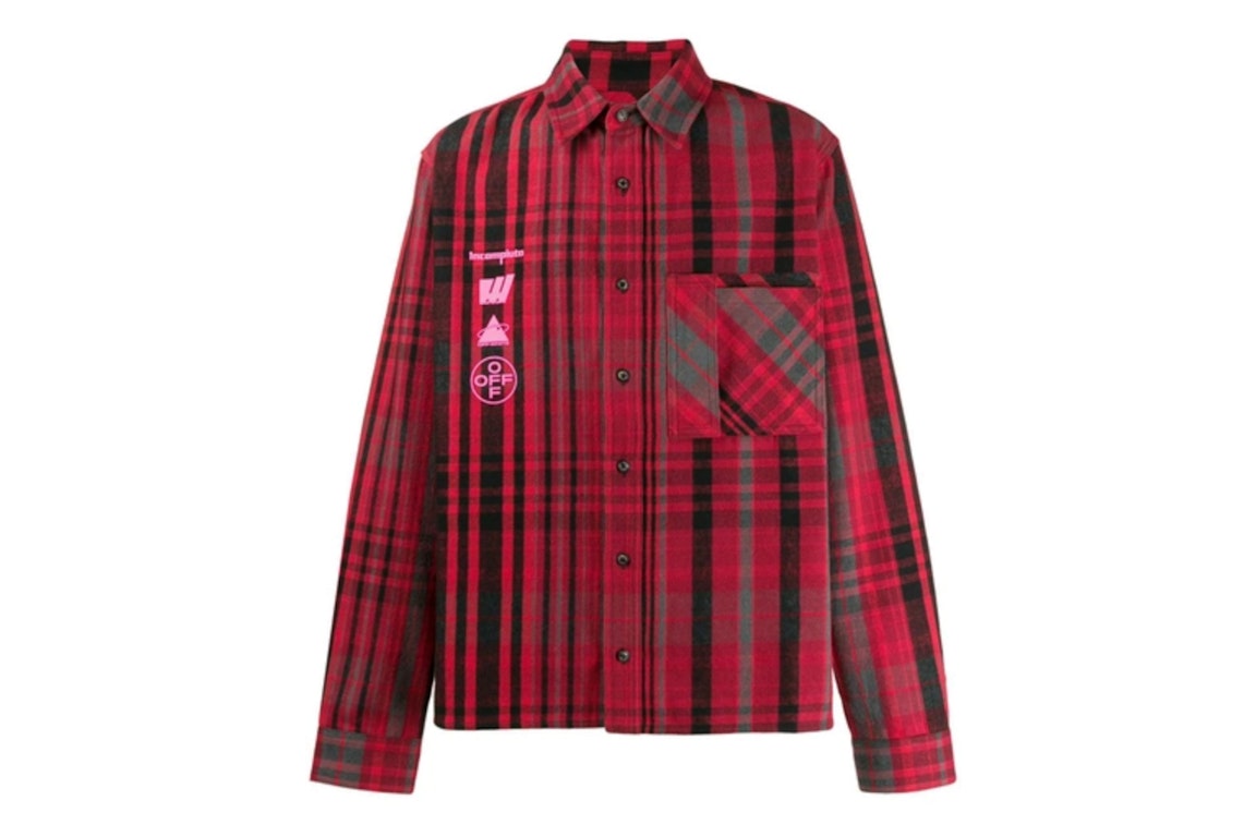 Pre-owned Off-white Mariana De Silva Checked Cotton Blend Flannel Shirt Red