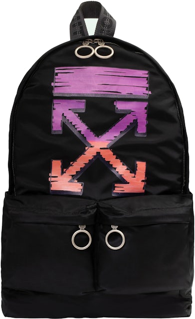 OFF-WHITE: Maker Off White backpack in technical fabric with print -  Fuchsia | Off-White backpack OMNB003R21FAB002 online at