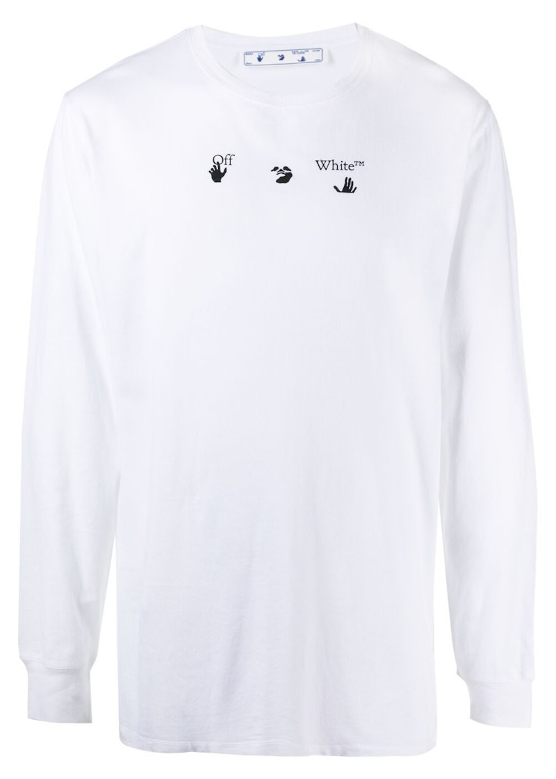 OFF-WHITE Marker Arrows Long Sleeve T-Shirt White Blue