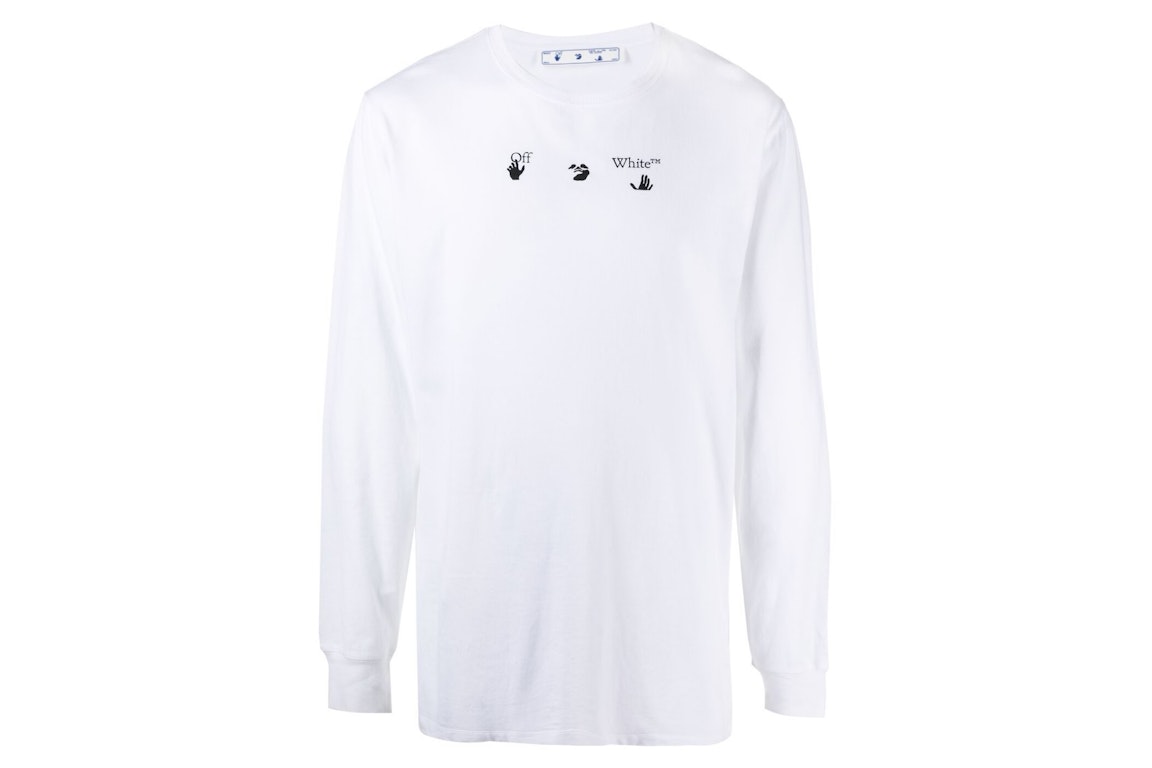 Pre-owned Off-white Marker Arrows Long Sleeve T-shirt White Blue