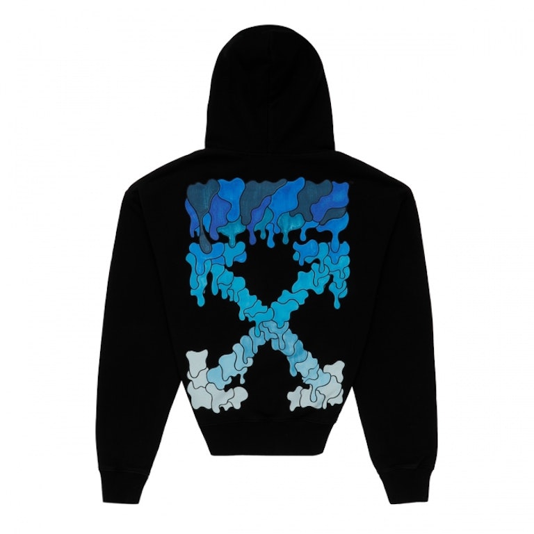 Pre-owned Off-white Marker Hoodie Black/blue