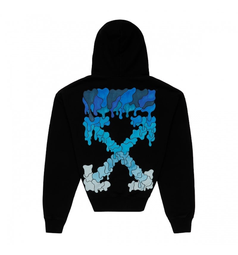 OFF-WHITE Marker Hoodie Black/Blue Men's SS21 US