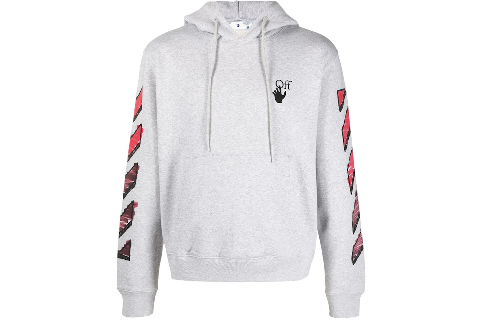 Off-White Marker Hoodie Grey/Red