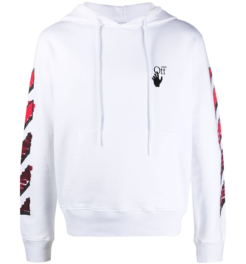 OFF-WHITE Marker Hoodie White/Red Men's SS21 US