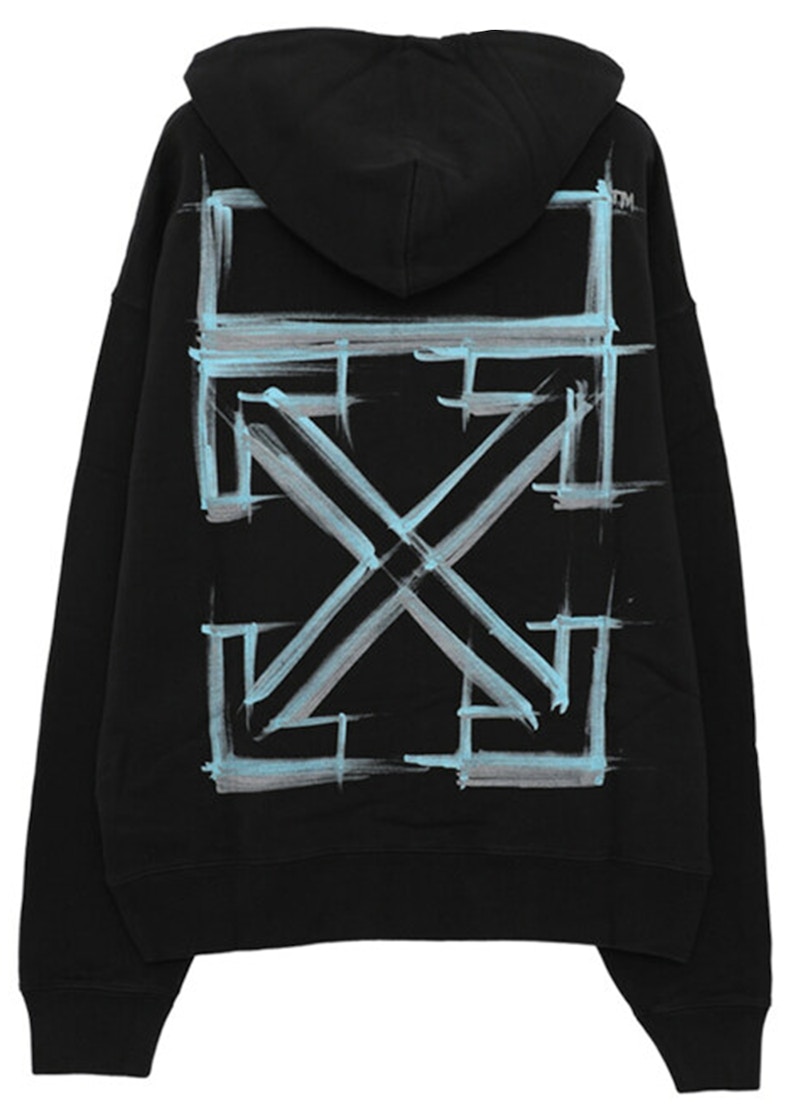 OFF-WHITE Marker Skate Hooded Sweatshirt Black Blue Men's - FW21 - US