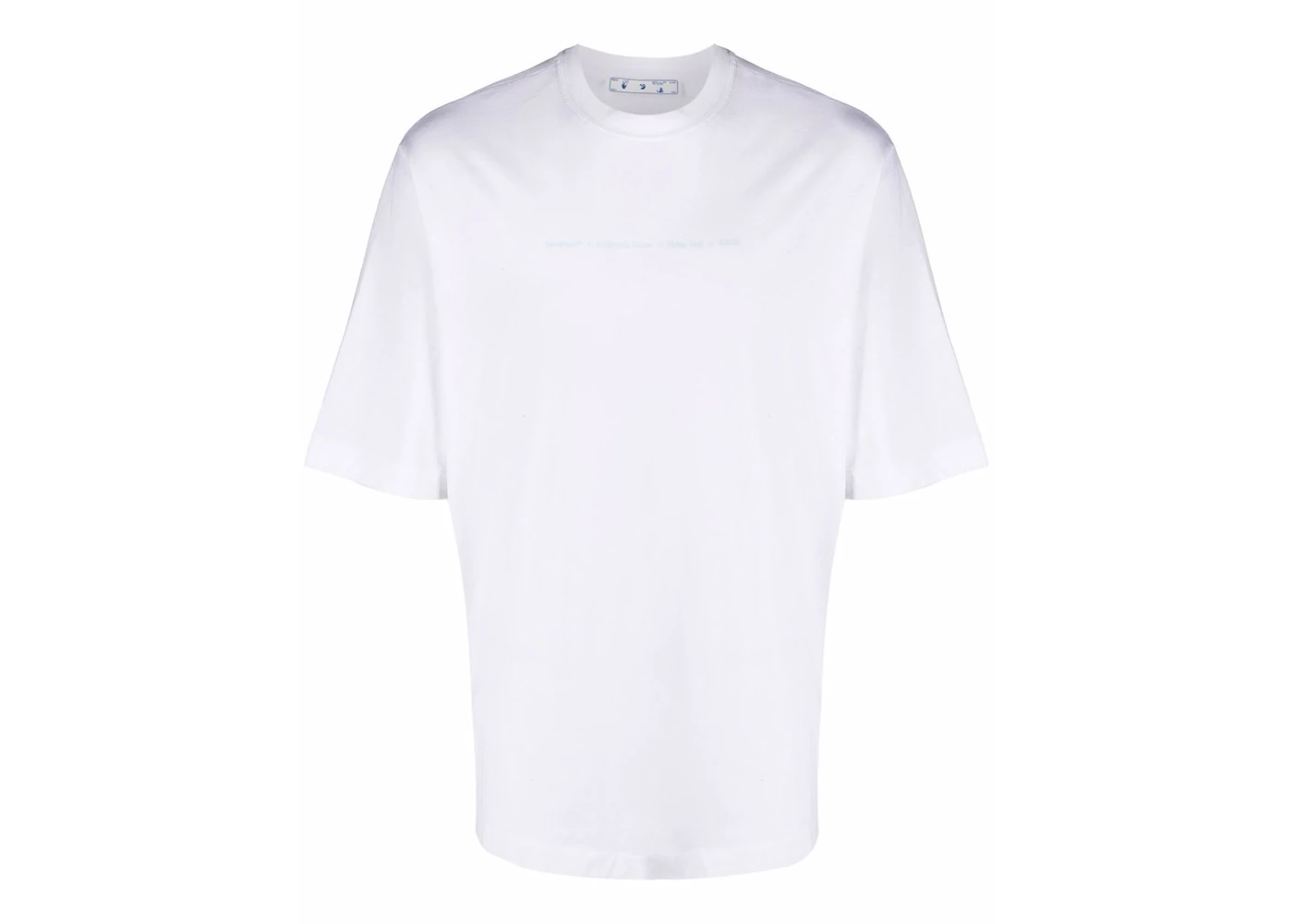 OFF-WHITE Marker Skate T-Shirt White Blue Men's - FW21 - US