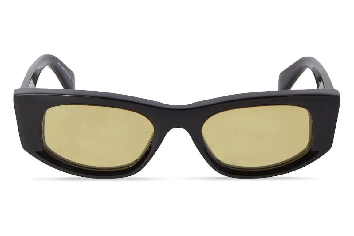 Pre-owned Off-white Matera Sunglasses Black/yellow (oeri090f23pla0011018)
