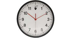 Off-White Matte Black Wall Clock