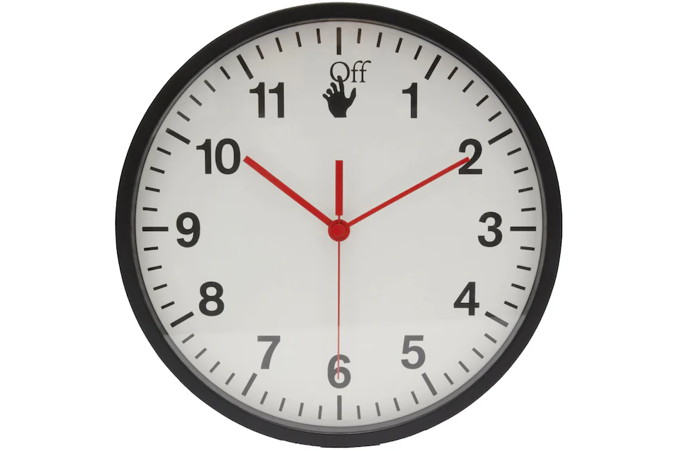 OFF-WHITE Matte Black Wall Clock