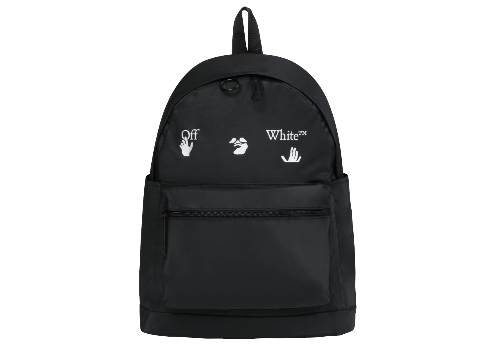 OFF-WHITE Matte Logo Print Backpack Black/White in PVC with Black
