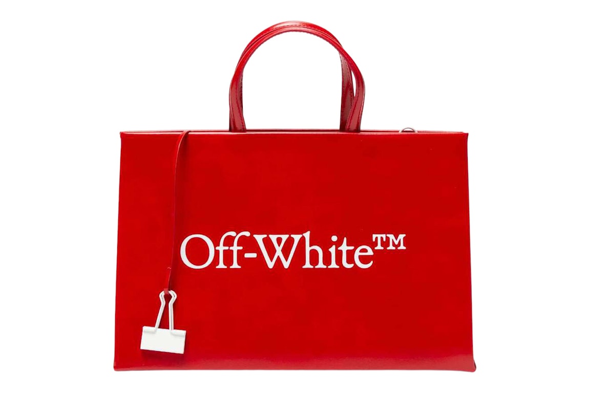 Pre-owned Off-white Medium Box Bag Red/white