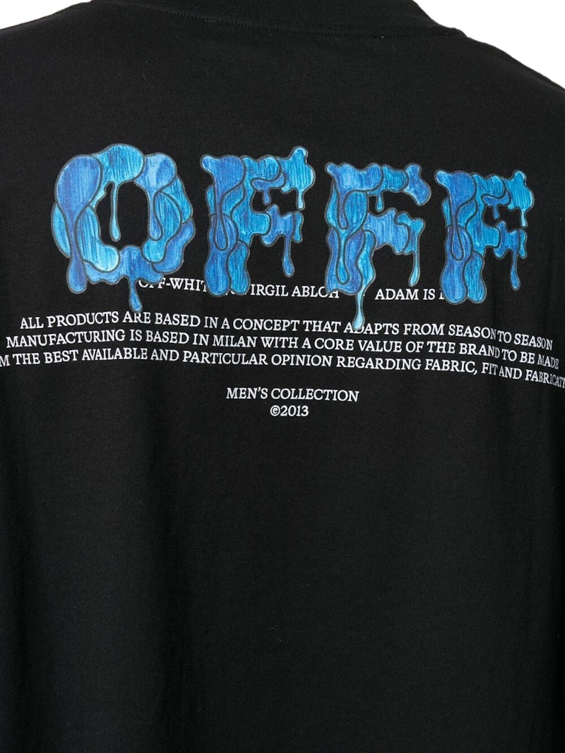 black and blue off white shirt