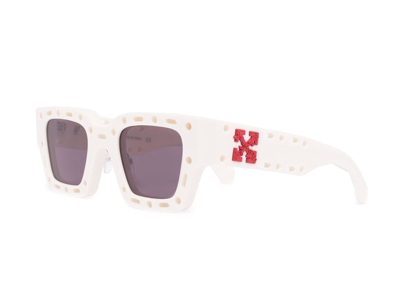 OFF-WHITE Arthur Square Frame Sunglasses Black/White SS22 (OERI016C99PLA0011007)