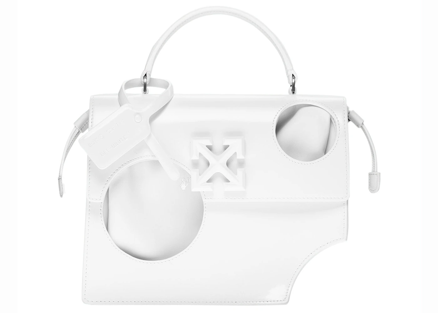 Off-white Jitney 28 Meteor Shower Top-handle Bag In White
