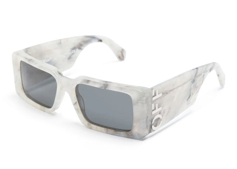 Pre-owned Off-white Offwhite Milano Sunglasses In Marble (oeri097f23pla0010807) In Gray