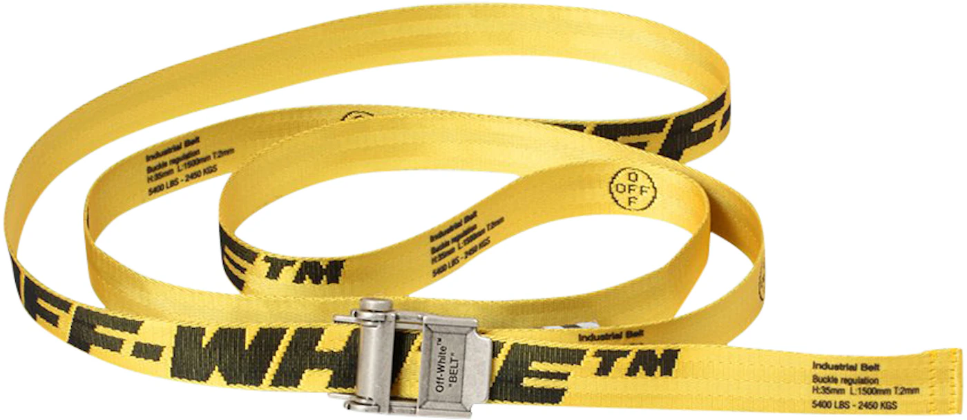 OFF-WHITE 2.0 Mini Yellow Industrial Short Belt - Wrong Weather