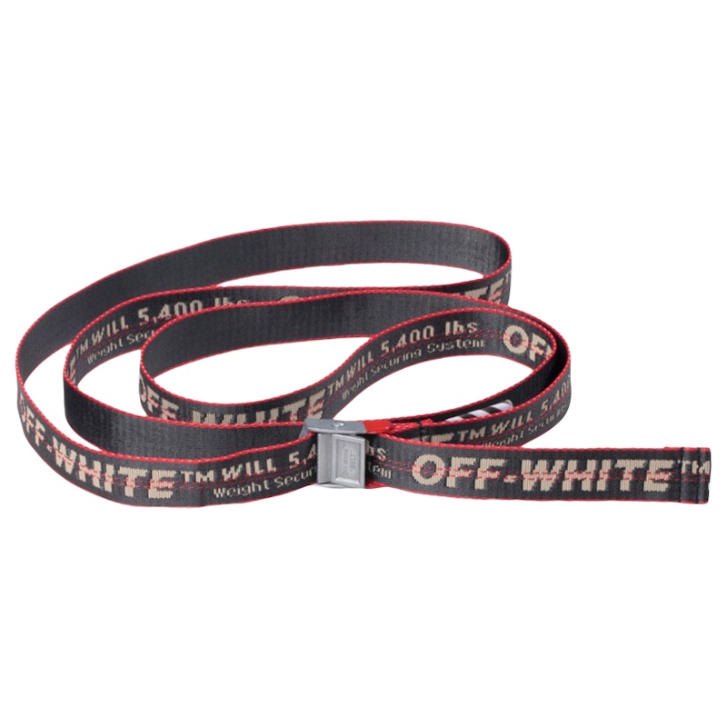 Off white belt black hotsell and red