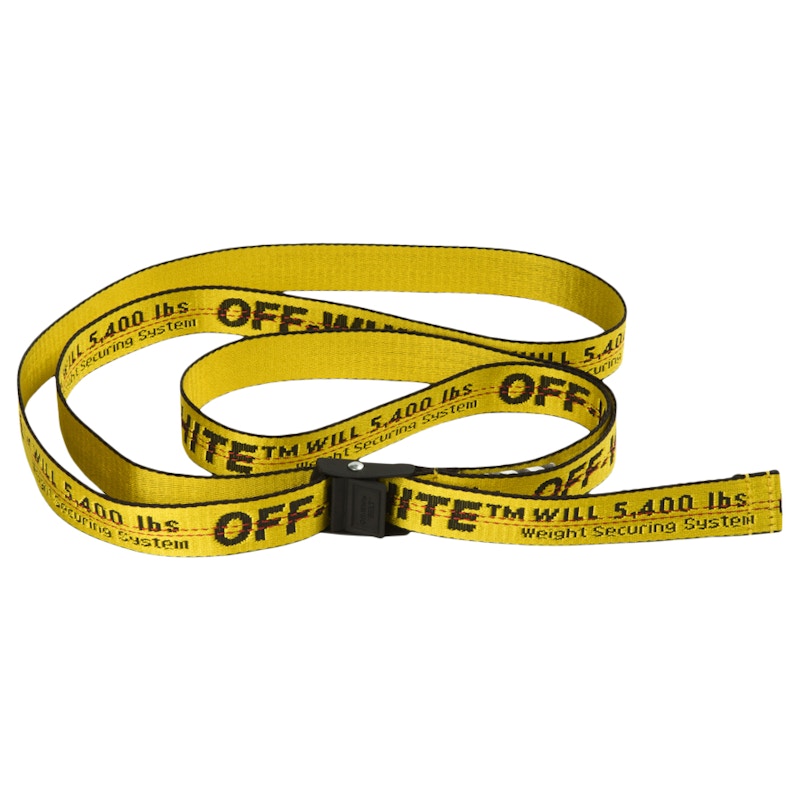 OFF-WHITE Mini Industrial Belt (SS19) Yellow/Black Men's - SS19