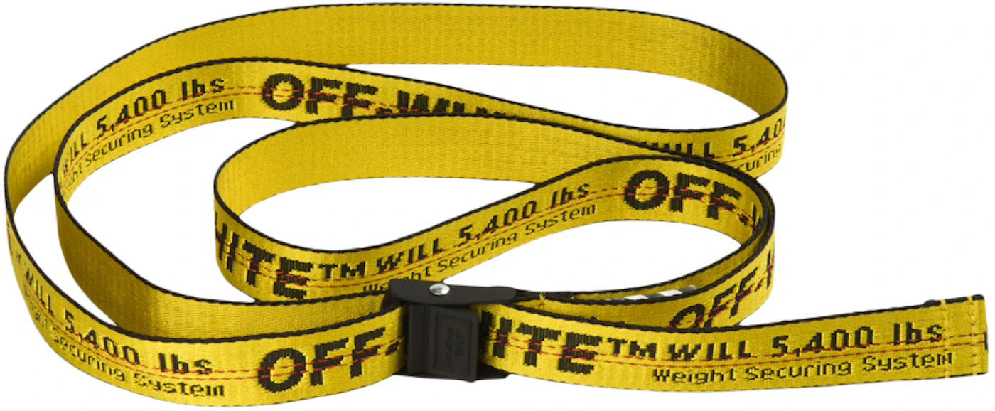 OFF-WHITE Mini Industrial Belt (SS19) Yellow/Black Men's - SS19 - US