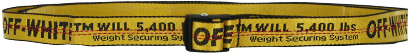 OFF-WHITE Mini Industrial Logo Belt Yellow in Nylon - US